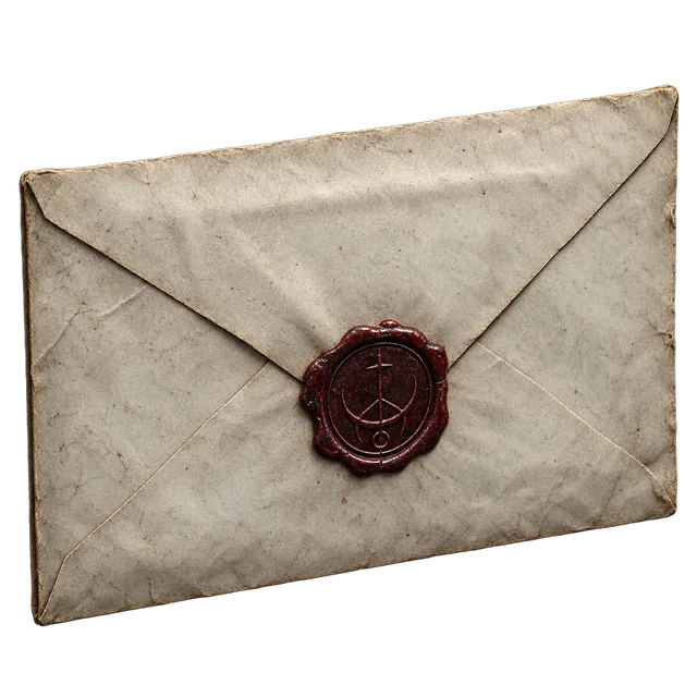 a wax-sealed letter