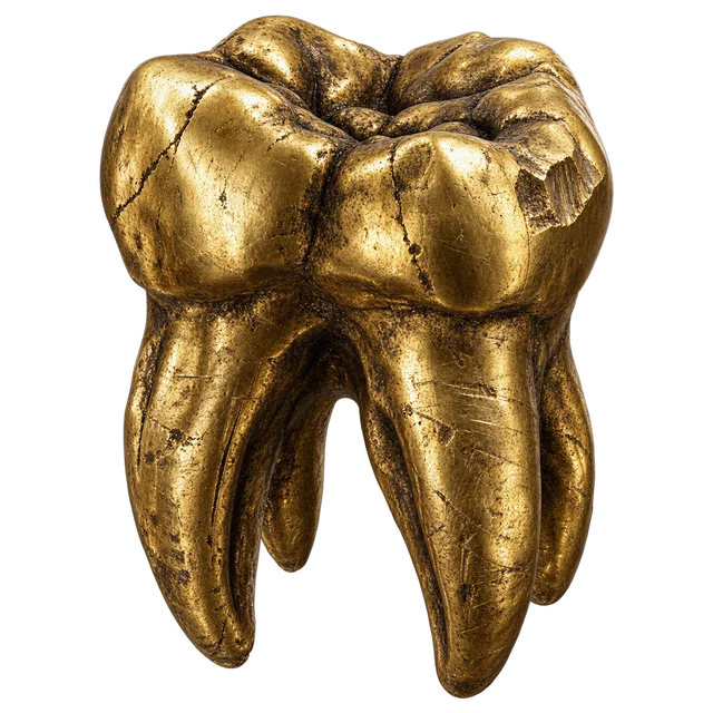 a giant golden tooth